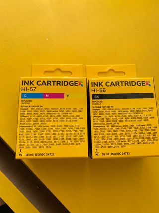 Cartucho de tinta HI-56 y HI-55negra y de colores