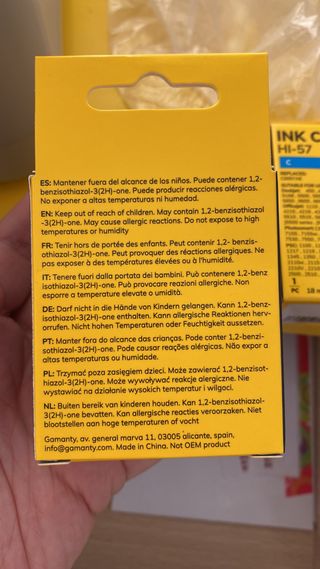 Cartucho de tinta HI-56 y HI-55negra y de colores