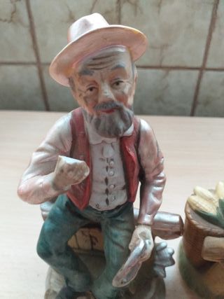 Figuras porcelana vintage pareja ancianos