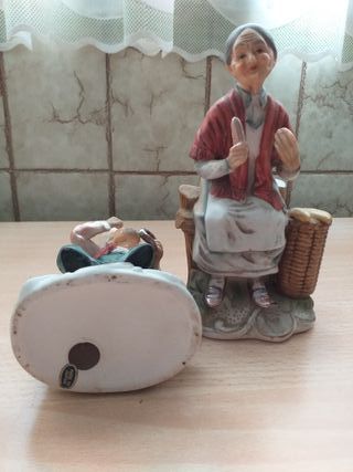 Figuras porcelana vintage pareja ancianos