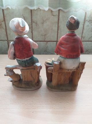 Figuras porcelana vintage pareja ancianos