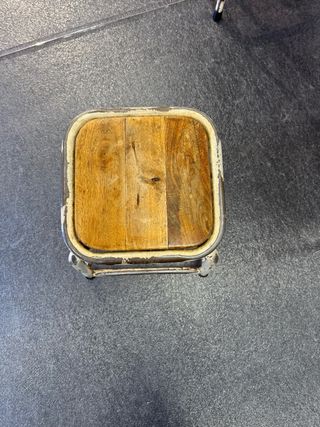 6 Taburetes vintage madera y metal