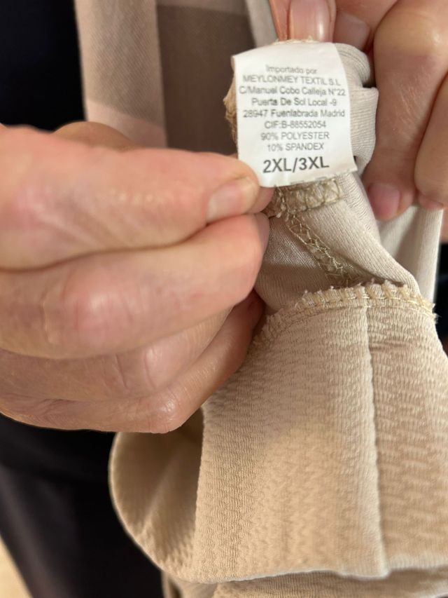 Pantalón beige/blanco mujer  2XL/3XL