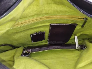 Bolso de piel marrón LUPO