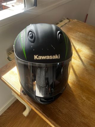 Casco Moto Kawasaki Talla S Negro/Verde