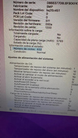 MacBook Air 2017 128GB Plata 8GB RAM