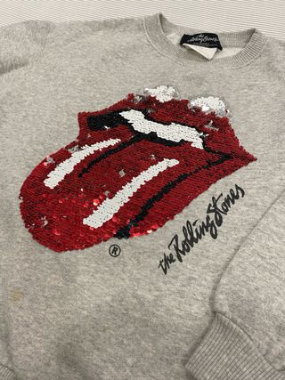 Sudadera Zara Rolling Stones Lentejuelas