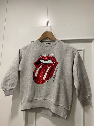 Sudadera Zara Rolling Stones Lentejuelas