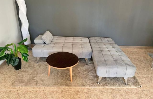 Sofá Cama Gris Claro - Nuevo