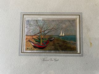 Cornice con 2 quadretti lamina d'argento