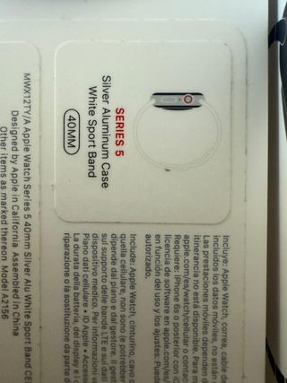 Apple Watch Series 5 40mm Argento/Bianco