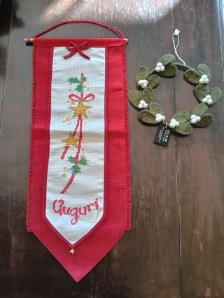 Coroncine natalizie in tessuto