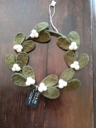 Coroncine natalizie in tessuto