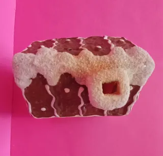 Portavelas Navidad Casa Pan de Jengibre