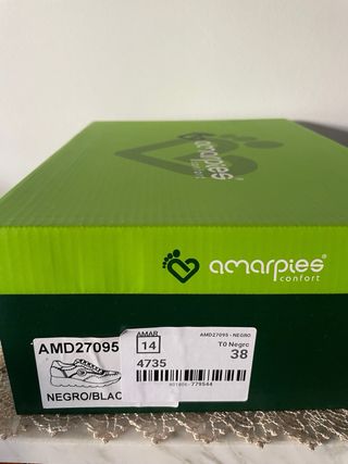 Zapatos Amarpies Negros Confort Mujer