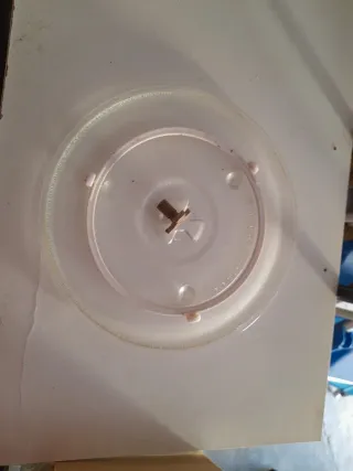 Plato giratorio microondas con eje y carro