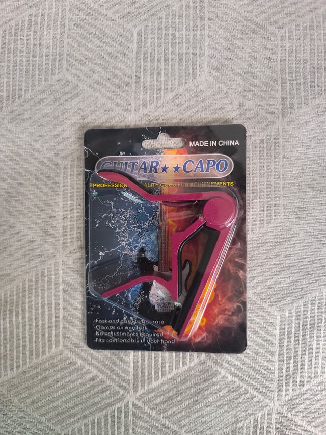 Cejilla/Capo metálico tipo pinza - Rosa (nuevo)