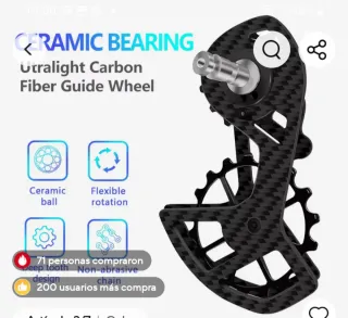 Desviador cambio trasero carbono UT