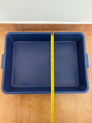 Arenero azul para gatos