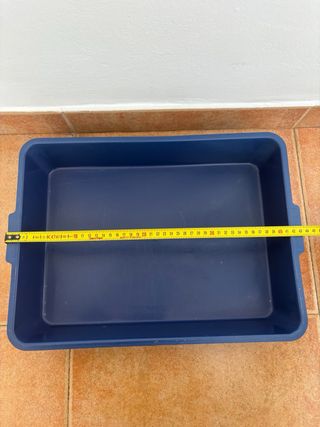 Arenero azul para gatos