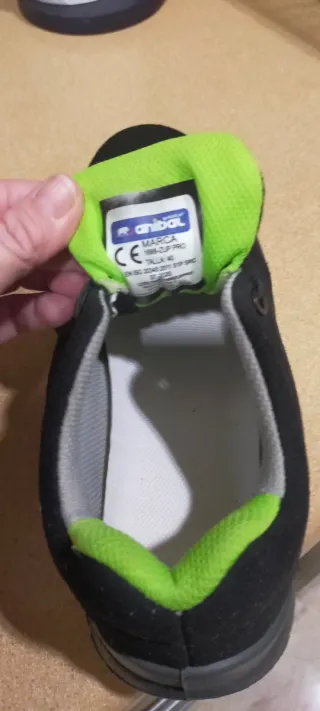 Zapatos de seguridad Anibal Mujer Negro/Verde