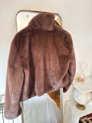 Chaqueta pelo Zara Talla L Tabaco