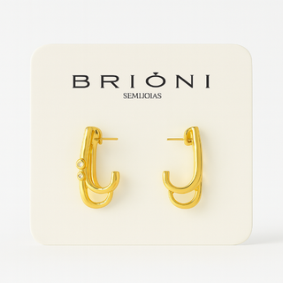 Pendientes Brioni Chapados en Oro
