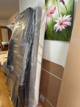 Cama articulada canapé y colchón viscoelástico