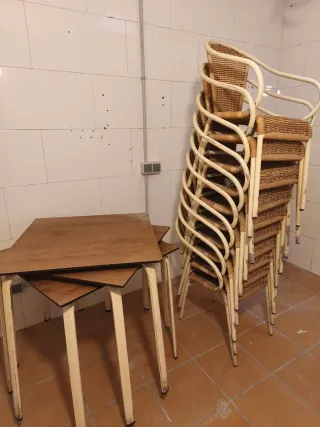 mesas y sillas terraza