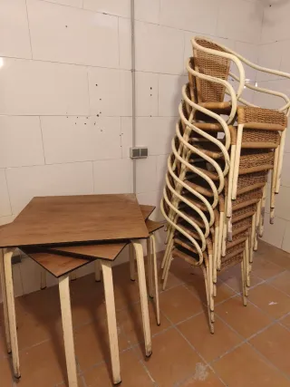 mesas y sillas terraza