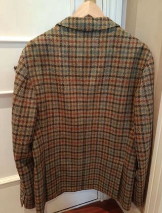 Americana Blazer Cuadros Marrón Multicolor