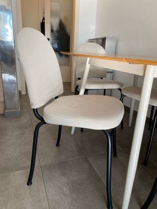 4 Sillas Comedor IKEA EBBALYCKE IDEKULLA Beige