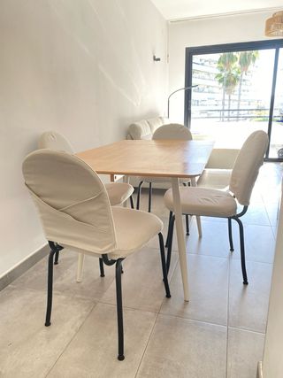 4 Sillas Comedor IKEA EBBALYCKE IDEKULLA Beige