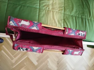 Bolsa de costura con estampado de granja