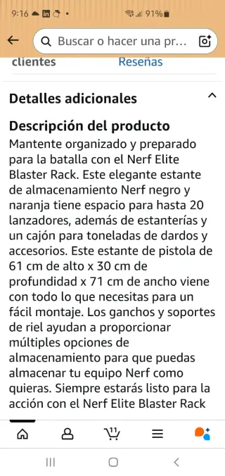 Armario Almacenamiento Pistolas Nerf