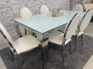 ENVIO GRATIS! MESA CON PATAS DE METAL Y 6 SILLAS