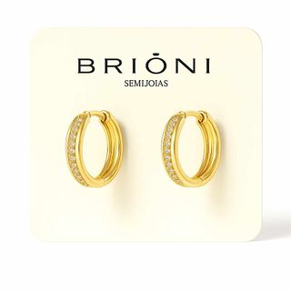 Pendientes Brioni Chapados en Oro