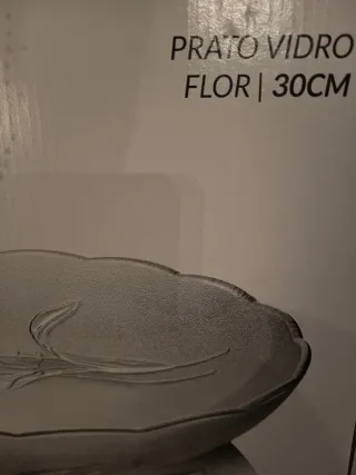 Prato de vidro SK Kitchen Flor 30cm