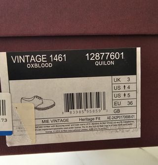 Dr. Martens 1461 Vintage England Quilon Tg 36