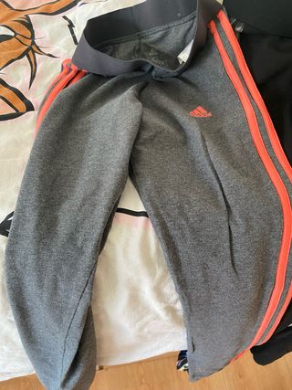 Mallas Adidas original Mujer Gris Naranja Talla XS