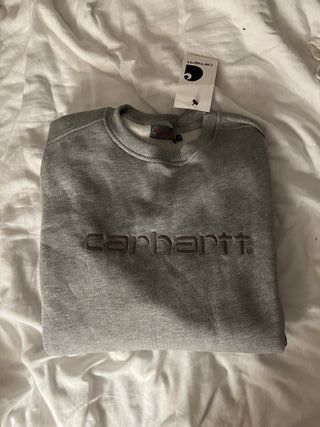 Sudadera Carhartt gris cuello redondo