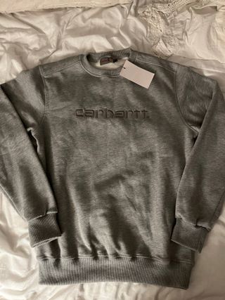 Sudadera Carhartt gris cuello redondo