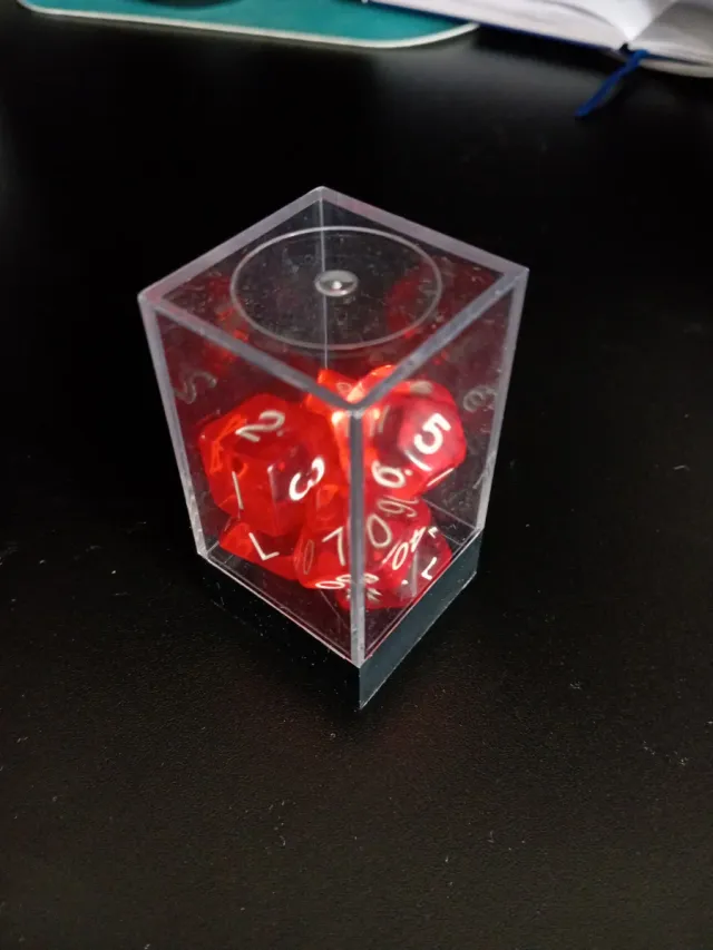 Pack dados rol rojos translúcidos