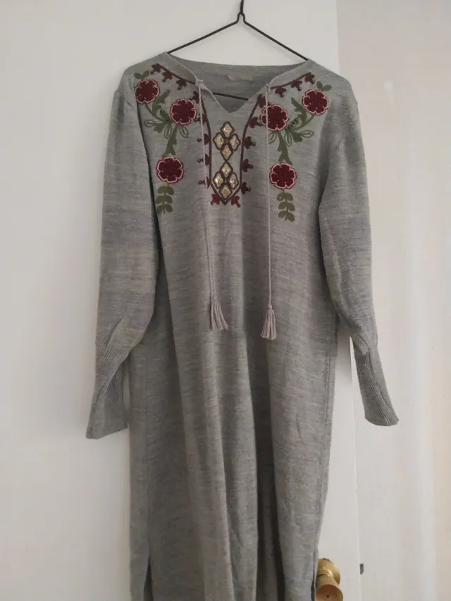 Jersey largo bordado talla única