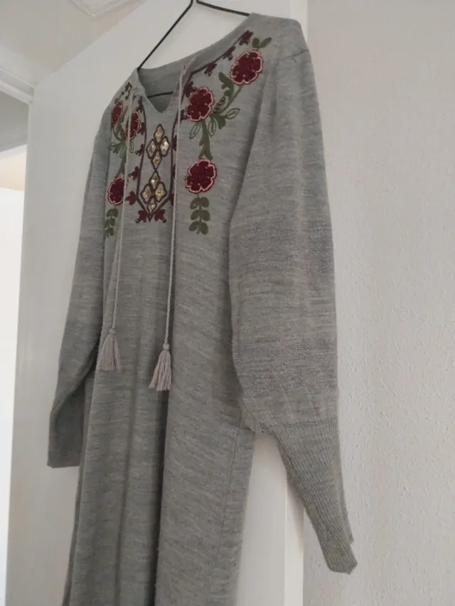 Jersey largo bordado talla única