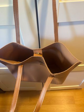 Bolso de mano marrón