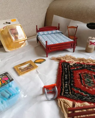 Miniaturas Casa Muñecas Muebles Cocina Cama