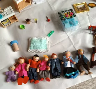 Miniaturas Casa Muñecas Muebles Cocina Cama