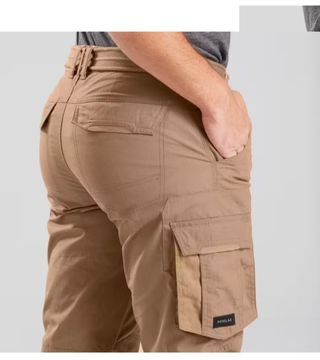 Pantalón trekking hombre talla 44 beige