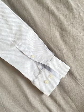 Camisa Calvin Klein, blanca con rayas azules, t.38